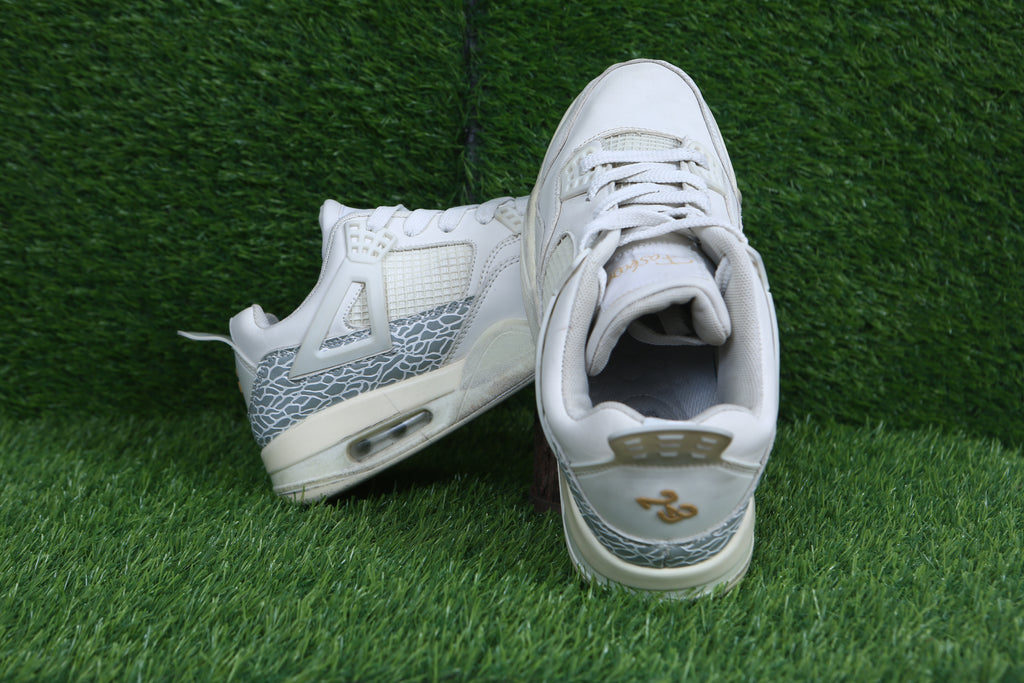 The Icon: White & Gold "Elephant" Fashion Sneaker